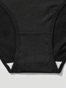 SHEIN 5 Stücke/Packung Teenager Mädchen Unterwäsche im minimalistischen Stil, komfortabel mit Buchstabendruck, elastisch und atmungsaktiv