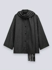 LYSMO Women Casual Wool Blend Coat Suitable For Everyday Wear, Modest Fashion