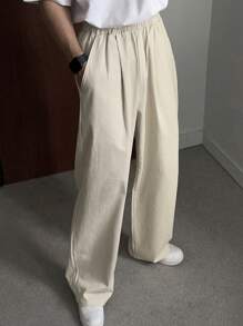 DAZY Casual Versatile Beige Men's Pants, Suitable For Commuting, Autumn, Fall