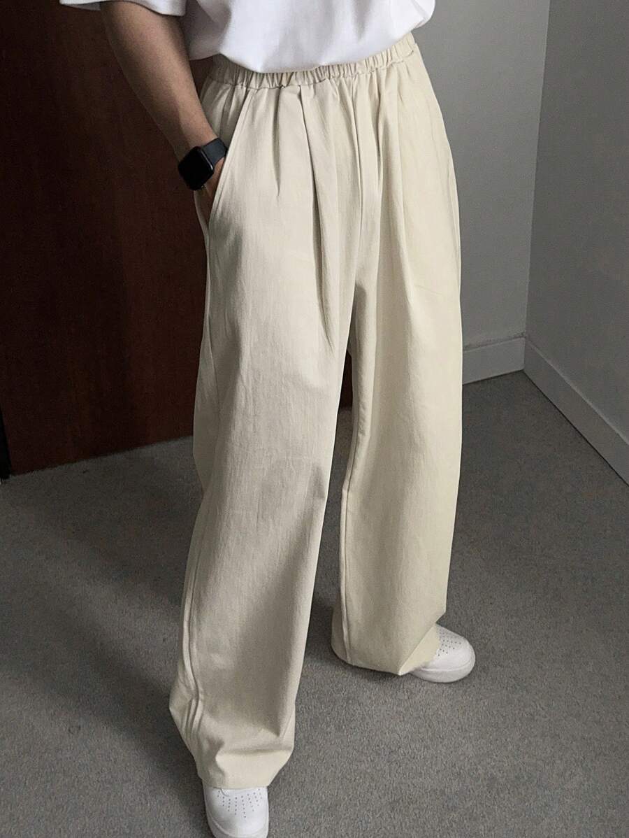 DAZY Casual Versatile Beige Men's Pants, Suitable For Commuting, Autumn, Fall