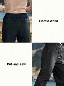 In My Nature Quần đi bộ đường dài thời trang thường ngày có túi khóa kéo dành cho nữ dành cho hoạt động ngoài trời - màu đen - Xem 5