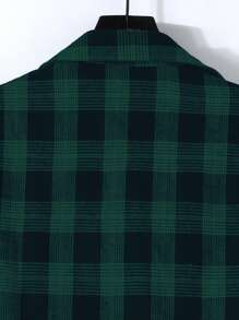 Manfinity Homme 格纹印花前扣休闲长袖衬衫 - 彩色 - 查看 5