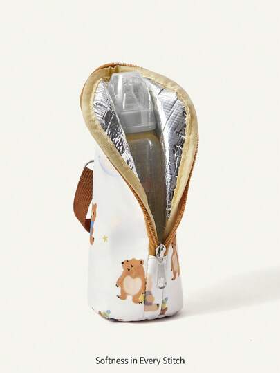 Cozy Pixies 1 túi đựng bình sữa cách nhiệt bằng nylon, túi đựng đồ nhẹ cầm tay mới cho mẹ, túi giữ nhiệt để đựng bình sữa cho gấu nhỏ, tiện lợi khi đi chơi ngoài trời