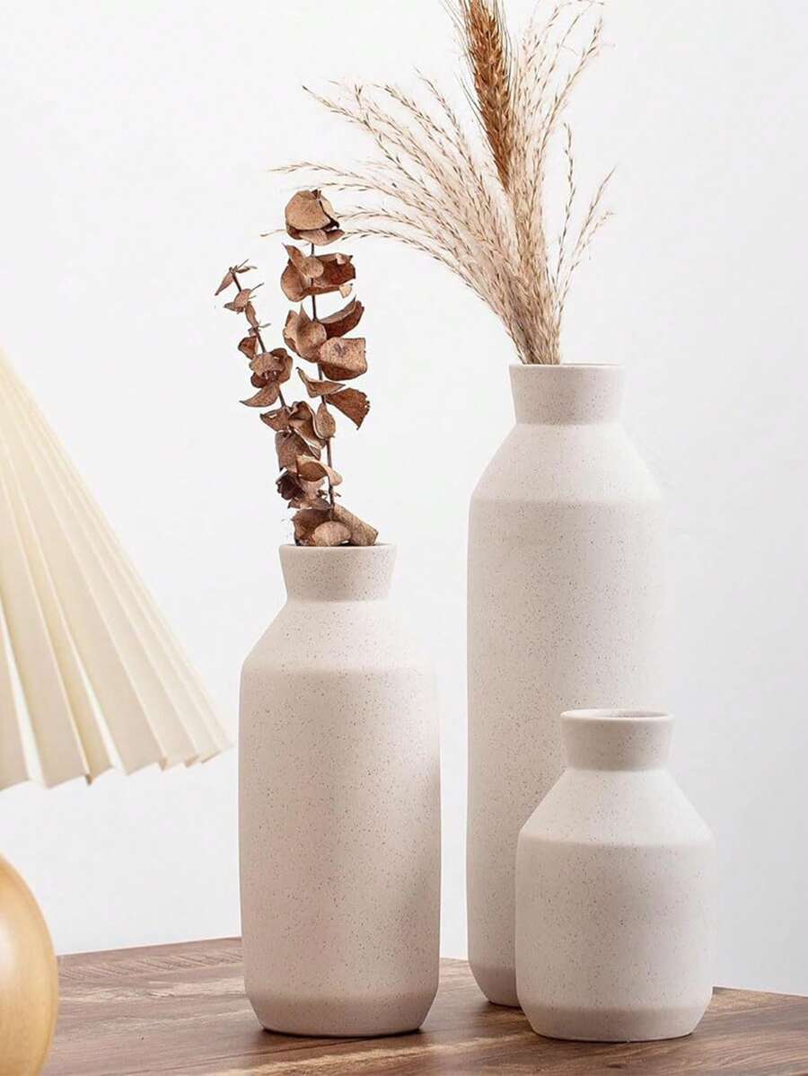 Cirelle 1 件现代白色陶瓷花瓶装饰,手工烧制,适用于家庭插花婚礼、节日装饰、婚礼、派对装饰(3 种尺寸可选)、拉玛家庭风格、母亲节礼物、乔迁礼物 - 白色 - 查看 1