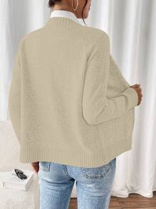 Chiquease Damen Langarm Bluse mit Reißverschluss vorne, einfarbig, für den täglichen Gebrauch