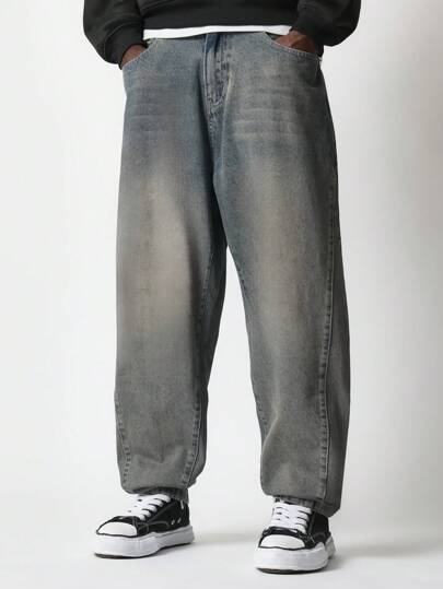 SUMWON 宽松大口袋牛仔裤