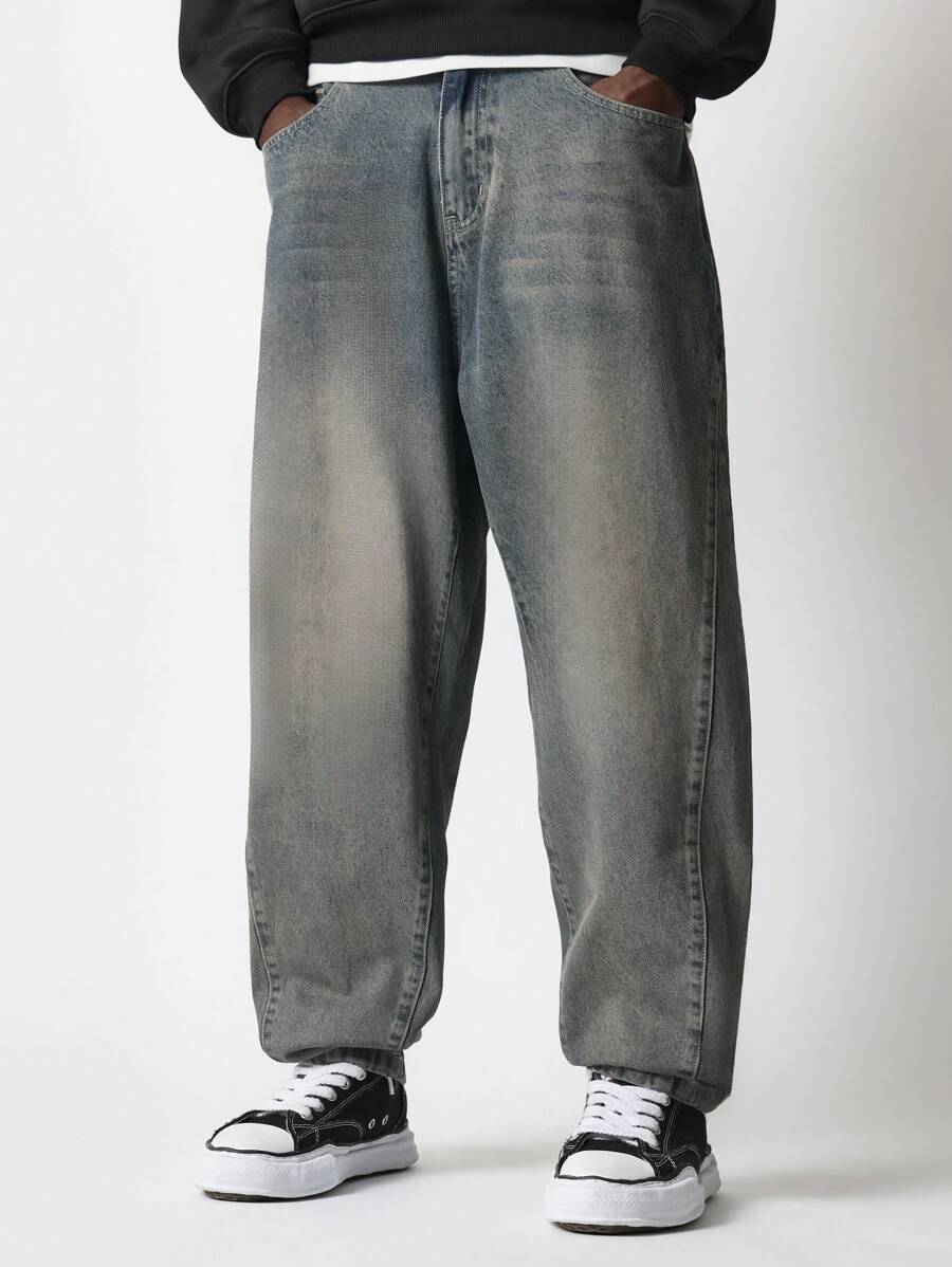 SUMWON Loose Fit Big Pocket Jean - Blue - View 1