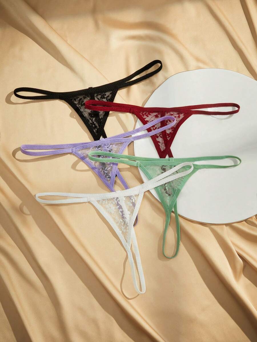 Charlaine 5 件女式低腰性感内裤套装 - 彩色 - 查看 1
