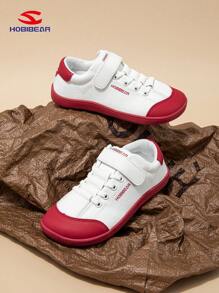 HOBIBEAR 1 双红白儿童运动鞋，柔软灵活的赤脚式户外步行鞋，适合男孩和女孩，防水简约北欧设计，适合幼儿 - 紅白色 - 查看 3
