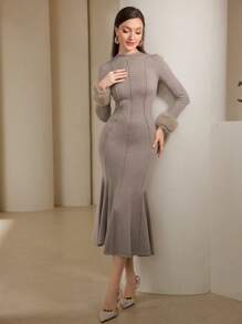 Modelyn Women's Knitted Sweater Dress, Casual And Fashionable For Everyday Wear