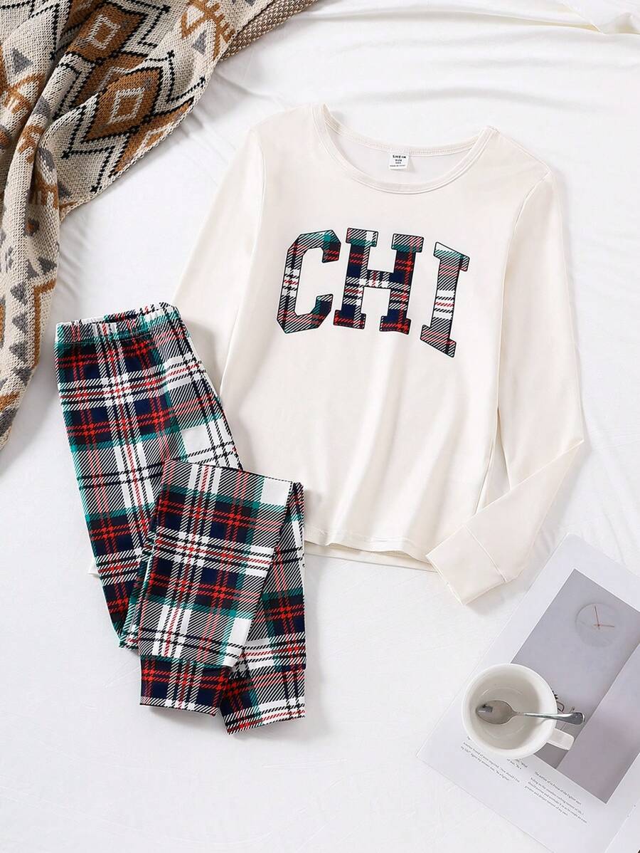 Tween Boy Pajamas - Black Minimalist Fashion Luminous Gaming Pattern Long Pants And Snug Fitting Long Sleeve 2 Pieces Sleepwear Set - Multicolor - View 1