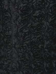 MISSGUIDED 3D Floral Embroidery Strappy Bodycon Mini Dress - Black - View 4