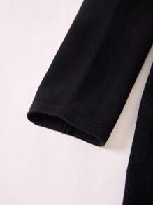 SHEIN Explorewe Teen Girls Casual Bowknot Decor Sweater Dress For Autumn/Winter - Black - View 3