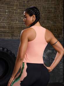 Easithlete Women's Solid Racerback Sports Tank Top - Purple - View 5