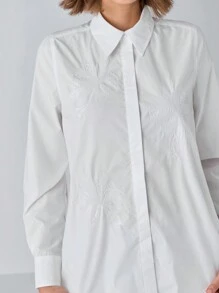 Enchnt Áo cánh dài tay đơn hàng thanh lịch cho nữ, mùa thu - màu đen - Xem 2