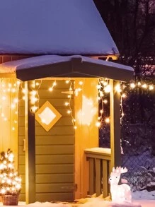 Teckwe String Lights With Mini Bulbs,Globe String Lights,LED Small White Ball Starry Sky Colored Light String Outdoor Waterproof Decorative Light Decoration Atmosphere Light For Garden Yard Porch Wedding Party Decor - Yellow - View 2