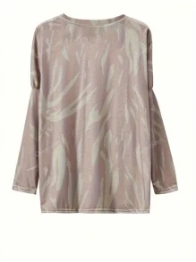 European & American Style Women Casual Floral Print Long Sleeve Sports Suit, Autumn & Winter
