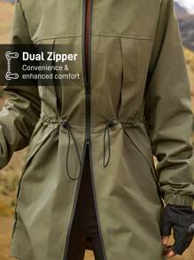 In My Nature 女士秋季休闲日常抽绳腰部拉链开衫连帽户外夹克