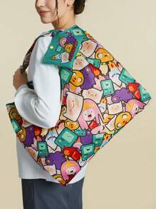 ADVENTURE TIME X SHEIN Full-Print RPET Foldable Reusable Shopping Bag, Gifts
