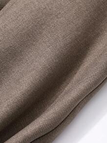 DAZY 女士纯色方领无袖中长连衣裙，秋季服装 - 棕色 - 查看 6