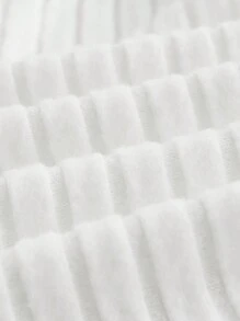 SHEIN MOD 1pc Off-Shoulder Neck Tie Waist Asymmetric Hem Flared Sleeve 2 In 1 T-Shirt - Black and White - View 4