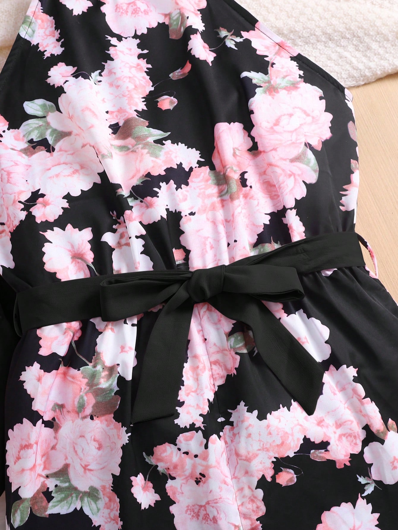 بدلة بنطال وبلوزر مطبوع بزهور للمراهقات من قطعتين،...