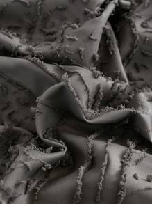 Bộ 3 vỏ chăn cắt hoa văn châu Âu màu xám, phù hợp cho mọi mùa, trang trí phòng ngủ - Màu xám đen - Xem 14