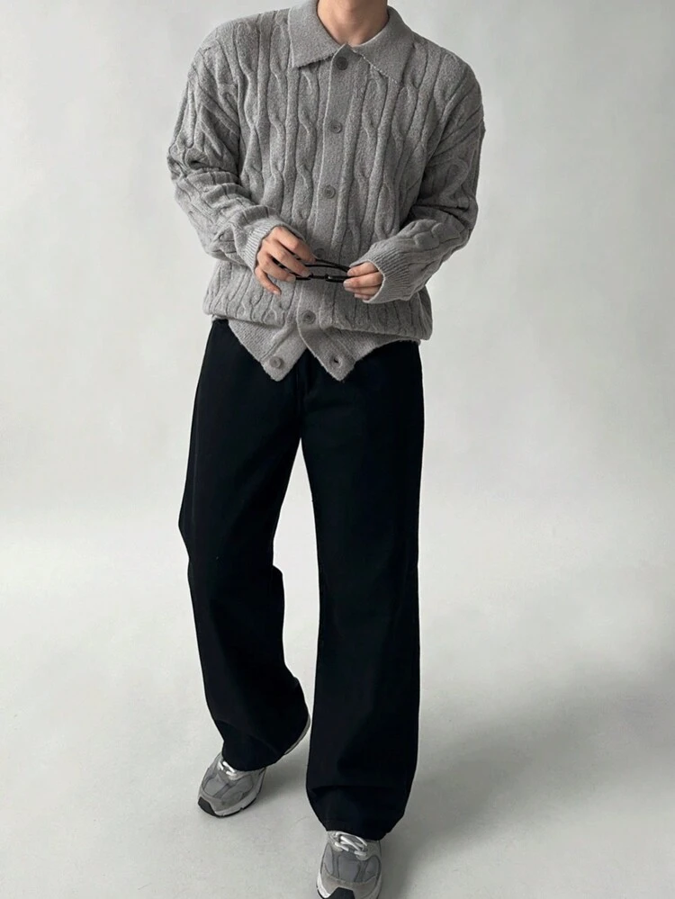 Men's Classic Casual Cardigan, Stylish For Everyday Wear Jacket Fall,Winter