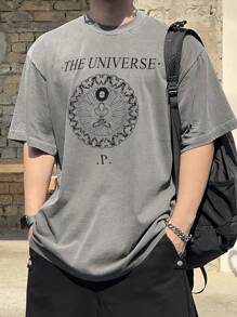 DAZY 男士休闲简约时尚T恤，适合日常穿着，图案T恤