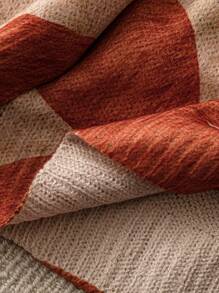 Linhara Women Plus Size Colorful Floral Pattern Drop Shoulder Casual Long Sleeve Knitted Cardigan, For Winter Fall Cloth For Women Autumn - Apricot - View 6