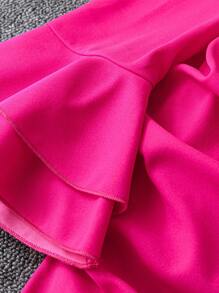 SHEIN LUNE Vestido de fiesta ajustado con cuello en V profundo y mangas acampanadas elegantes