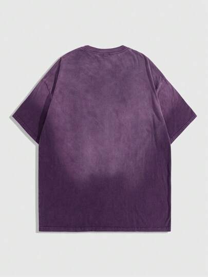 Street Life Men's Washed Crew Neck Short Sleeve Simple T-Shirt