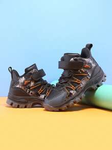 Fashionable Leisure Hiking Shoes For Teens, High-Top Outdoor Sneakers, Non-Slip For All Seasons, Suitable For Kids