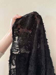 SHEIN Privé 大码女式中式领花卉印花高领衬衫，秋季新品
