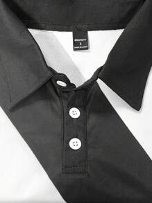 Manfinity Homme Áo thun polo tay ngắn màu đơn giản cho nam - Nhiều màu - Xem 4