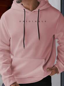 Manfinity Homme 1 pieza Sudadera con capucha de moda minimalista casual de todos los días para hombres