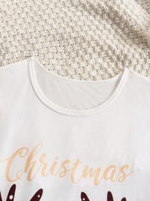 CoupledUp Christmas Reindeer Print Men's Loungewear Set - Multicolor - View 3