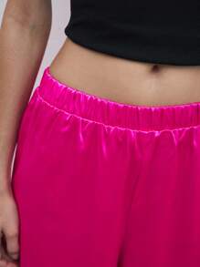 Maija 冬季新款洋红色拼布休闲时尚女裤套装，适合日常、派对、节日、户外、睡衣、婚礼、圣诞节、新年、感恩节礼物套装情人节 - 玫紅色 - 查看 5