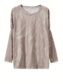 European & American Style Women Casual Floral Print Long Sleeve Sports Suit, Autumn & Winter