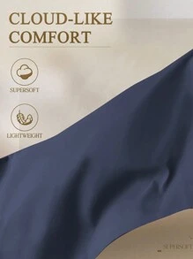 1 件纯色深蓝色床笠、床垫保护套、床垫罩、床单，柔软透气，适合所有尺寸的床 - 单人床、双人床、特大号床、大号床单，深口袋最大可达 11.8 英寸家纺