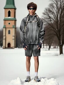 Gym Rark Jachetă de protecție solară cu glugă, ocazională, pentru bărbați - Multicolor - Vizualizare 6