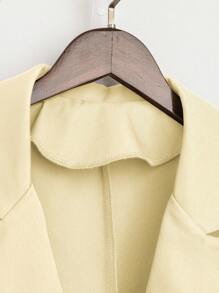 Franclia Retro Casual Chic Minimalist Loose Texture Khaki Women Suit Set, Autumn/Winter