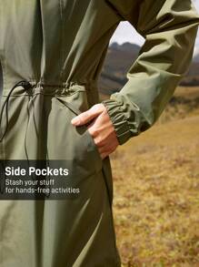 In My Nature 女士秋季休闲日常抽绳腰部拉链开衫连帽户外夹克