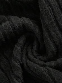 SHEIN MOD Áo ba lỗ cổ yếm cắt ngắn màu đen có điểm nhấn bằng kim loại dành cho nữ, cổ chữ U, áo, áo crop top - màu đen - Xem 4