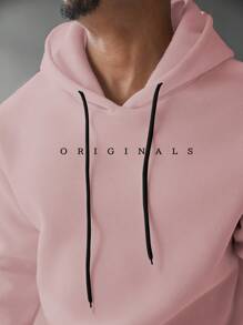 Manfinity Homme 1 pieza Sudadera con capucha de moda minimalista casual de todos los días para hombres