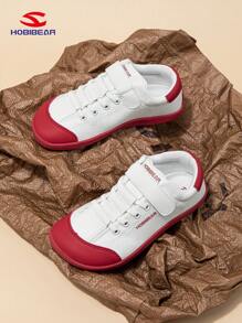 HOBIBEAR 1 双红白儿童运动鞋，柔软灵活的赤脚式户外步行鞋，适合男孩和女孩，防水简约北欧设计，适合幼儿 - 紅白色 - 查看 9