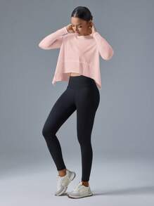 VARSITIE 夏季和秋季户外休闲基本款女式运动 T 恤和背心 - 藕粉色 - 查看 3