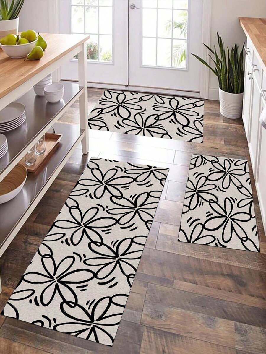 Umamao Estudio Künstler Blumenmuster Heimdekoration Teppich für Schlafzimmer & Wohnzimmer, Feiertage, Neujahr, Valentinstag