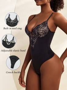 1 szt. Body modelujące damskie o wysokiej elastyczności, modelujące i kontrolujące brzuch