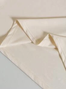 Claim Dot Men's Casual Plain T-Shirt, Plus Size, Everyday Wear - Apricot - View 6